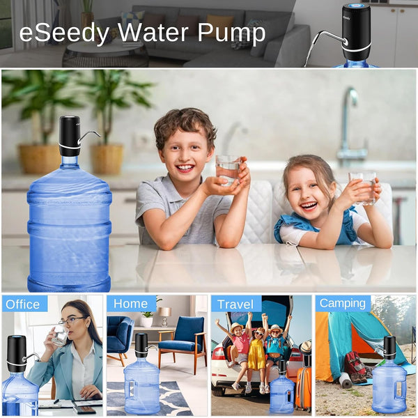 Water Dispenser for 5 Gallon Bottle, Fast Pumping Automatic Water Pump Black