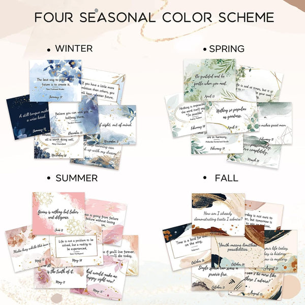 Motivational Calendar - Undated Perpetual Flip Desk Calendar For Daily Schedule with Inspirational Quotes, 5.5" x 4.8", Inspirational Gifts &
