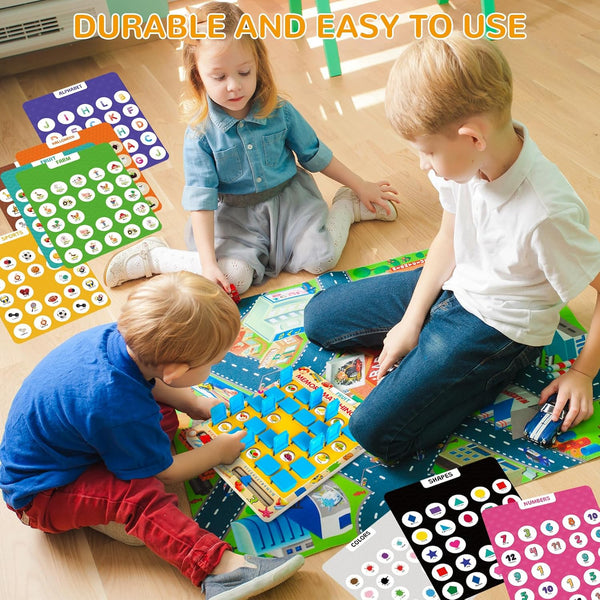 Matching Memory Game for Kids Age 3 4 5 6 7 8 Year Old, Travel Toy for Boys Girls, Wooden Board Game, Road Trip Essentials for Toddler, Airplane/