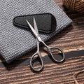 Small Precision Scissors, 3.5Inch Stainless Steel Multi-Purpose Vintage Beauty Grooming Kit for Facial Hair, Eyebrow, Eyelash, Beard, Moustache