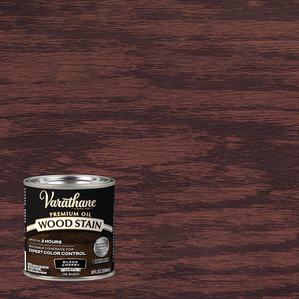 Varathane 1/2 pt Rust-Oleum 241413 Black Cherry Varathane Oil-Based Interior Wood Stain Half Pint (Pack of 1) Black