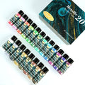 HissiCo Metallic Acrylic Paint Set of Premium 20 Colors, Professional Grade Metallic Paint with 2fl oz（60ml） Bottles, Non-Toxic, Rich Pigments -
