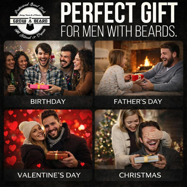 Beard Brush, Beard Comb, Beard Oil, & Beard Balm Grooming Kit for Men'S Care, Travel Facial Hair Set for Growth, Styling, Shine & Softness, Great