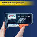 Ontel Battery Daddy Storage & Organizer Case w/Tester, Stores & Protects Up to 180 Batteries, Double-Sided, Clear Locking Lid, Secure Latches &