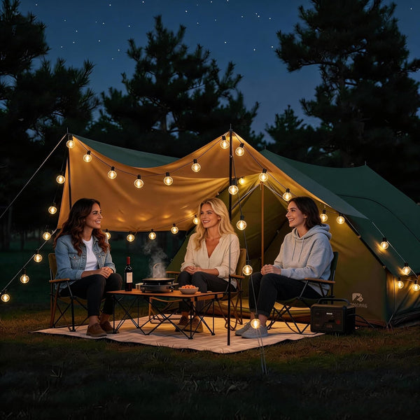 RTTY Outdoor String Lights 50ft, G40 Led Patio Lights with 26pcs Bulbs,Waterproof Shatterproof Dimmable Hanging Connectable Globe Outdoor Lights