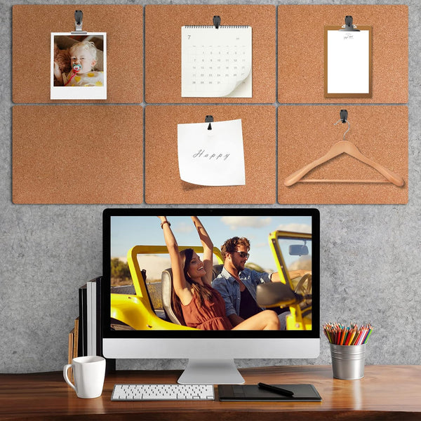 LEIFIDE 10 Pieces Cubicle Hooks Clips, 40 Lbs Picture Hangers,Silver 10 Black