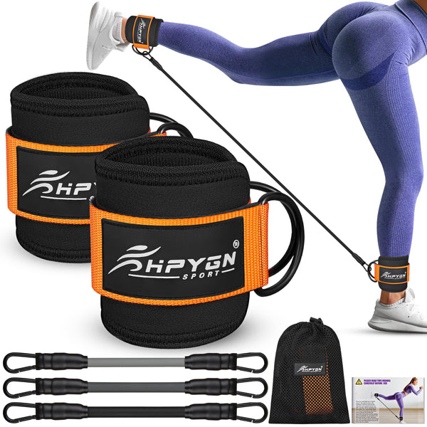 HPYGN Ankle Resistance Bands, Ankle Bands for Working Out with Cuffs, Resistance Bands for Leg Butt Training Workout Equipment for Kickbacks Hip