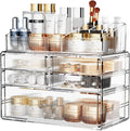 ZHIAI Stackable Organizer, Acrylic Cosmetic Organizer for Dresser, Vanity, Kitchen Cabinet, Bathroom, Under Sink, Home Organization and Storage (1
