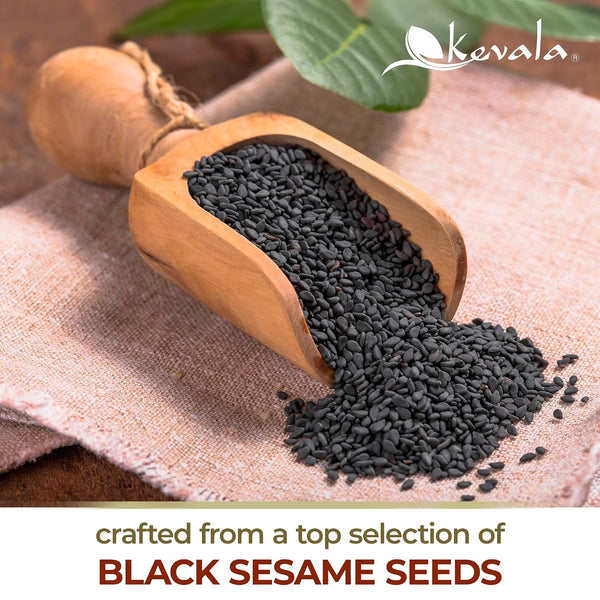 Kevala Organic Black Tahini - 32 oz, 2 lb, Double Size Black Sesame Paste | Gluten Free, For Cooking and Baking at Home, With Calcium and Dietary