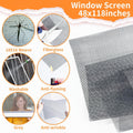 King&Charles Window Screen Replacement, 6in1 Window Screen Door Repair Kit 48"×118" Gray