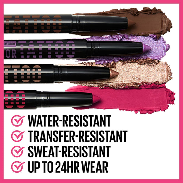 MAYBELLINE Color Tattoo Longwear Multi-Use Eye Shadow Stix, Eye Makeup, I Am Fearless (Purple Shimmer)