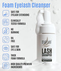 STACY LASH Eyelash Extension Shampoo + Brush / 3.38 Fl.Oz / 100Ml / Eyelid Foaming Cleanser/Wash for Extensions & Natural Lashes/Safe Makeup