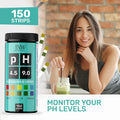 JNW Direct pH Test Strips for Urine and Saliva - 150 Litmus Paper Strips 4.5-9 pH Test Strips