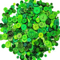 600-700Pcs Green Buttons for Crafts Bulk Green Craft Buttons Assorted Size for Sewing DIY Crafts