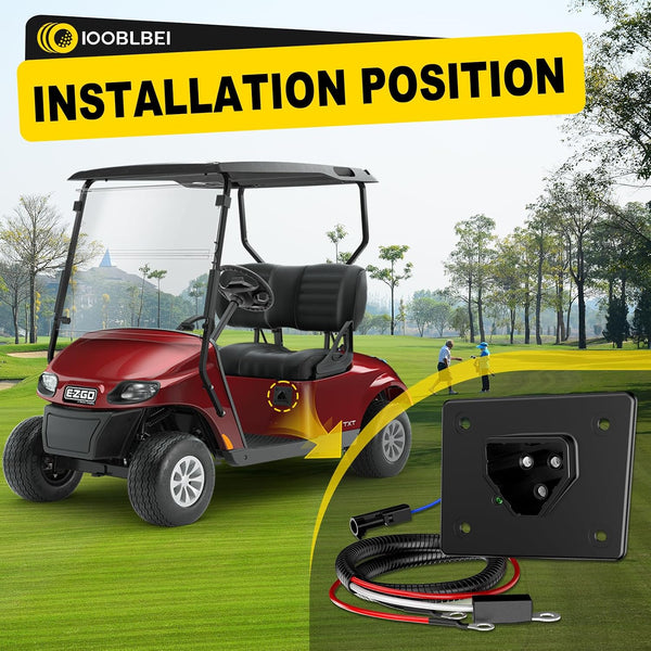 Golf Cart 48V Charger Receptacle for EZGO RXV 2008-Up Electric, EZGO RXV Charger Receptacle for 2Five 2010-Up Electric Golf Cart, EZGO Delta-Q