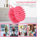 INNERNEED 2-In-1 Silicone Body Scrubber and Scalp Massager Shampoo Brush, Food-Grade Soft Material, More Hygienic, Easily Lather, Convenient for