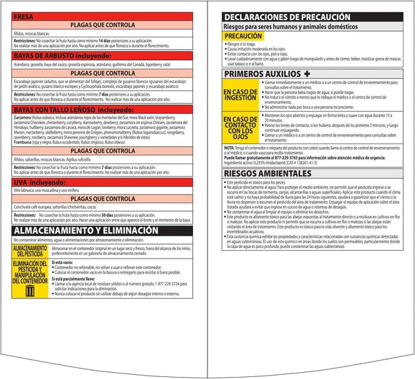 BioAdvanced Fruit, Citrus & Vegetable Insect Control Concentrate - Pest Control for Fruit and Vegetable Gardens - Up to 2 Months Infestation