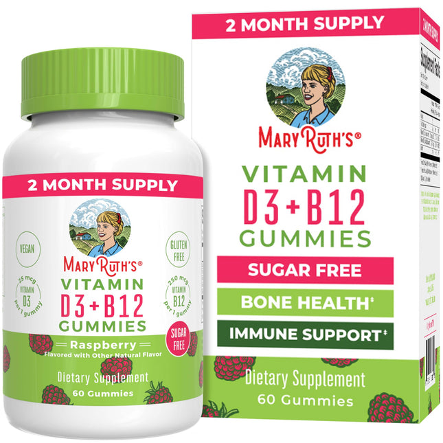 Maryruth Organics Sugar Free | 2 Month Supply | Vitamin D & B12 Vitamin Suppleme