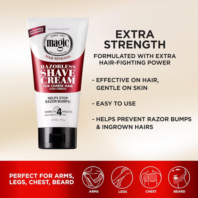Softsheen-Carson Magic Razorless Shaving Cream, Hair Removal Cream for Body Hair