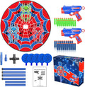 Shooting Games Toys for Nerf Gun Party, Shooting Targets with Toy Guns 10 Foam Darts Kids Outdoor Indoor Toys for Birthday Easter Xmas Gifts for 4