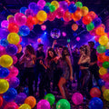 100 Pcs UV Neon Balloons, Neon Glow Party Balloons UV BlackLight Balloons glow in the dark party supplies for Birthday Decorations Wedding Glow