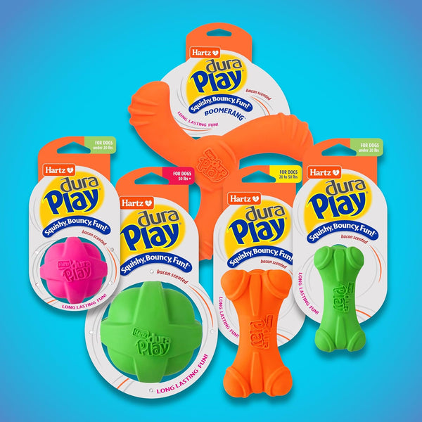 Hartz DuraPlay Bacon Scented Dog Toys, Small (Assorted Color) Small Ball 1 Count