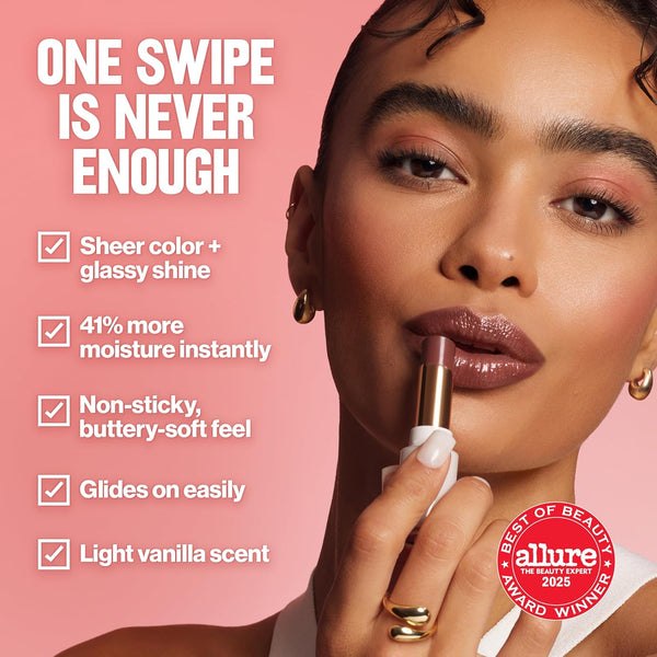 REVLON Super Lustrous Glass Shine Balm, 002 Pink Flip, 0.11 oz