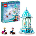 LEGO Disney Frozen Anna and Elsa’s Magical Carousel 43218 Ice Palace Building Toy Set with Disney Princess Elsa, Anna and Olaf, Great Birthday
