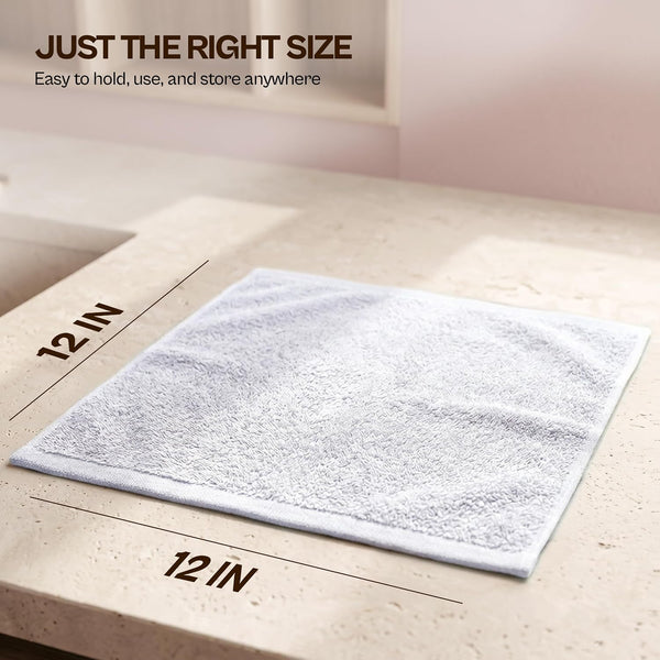 Utopia Towels 24 Pack Washcloths, 12x12 in, 100% Cotton, White White 24