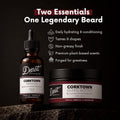 Detroit Grooming Co. Beard Oil & Beard Butter Bundle – Corktown (Vanilla, Tobacco & Cedarwood Scent) – Beard Hydration Set with Vitamin E &