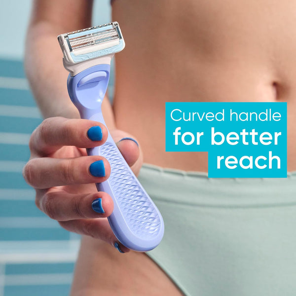 Gillette Venus Intimate Grooming Womens Razor Blade Refills with Bikini Trimmer, 4 Count (Pack of 1)