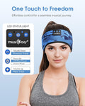 MUSICOZY Sleep Headphones Bluetooth Headband Headphones for Side Sleepers Camouflage Blue One Size