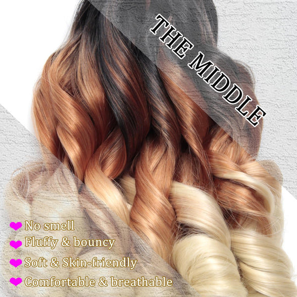 French Curl Braiding Hair, 1B/30/613, 12 Inch, 8 Packs | French Curl Crochet Braids, Curly Braiding Hair, Skin-friendly Bouncy Synthetic knotless