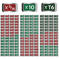 Gersoniel 180 Pcs Tool Box Labels Stickers and Decals Wrench Size Chrome Socket Labels Foil for Socket Sets Tools, Toolbox Organization Label for