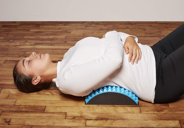 Kanjo FSA HSA Eligible Acupressure Back Pain Relief Pillow | Seat Cushion for Lower Back Lumbar Support & Back Stretcher for Lower Back Pain