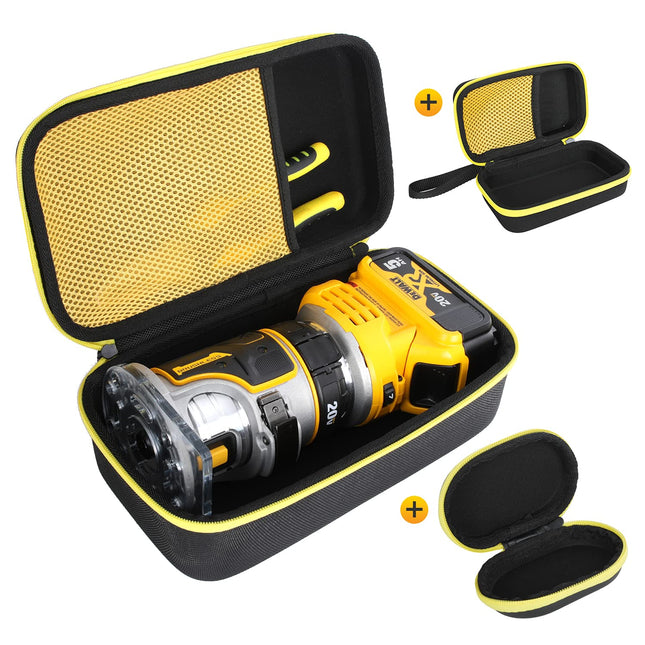 3 Pcs Hard Case for DEWALT 20V Max XR Cordless Router, Brushless(Dcw600B), Portable Carrying Storage Bag for Router Bits