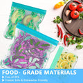 10 Pack Dishwasher Safe Reusable PEVA Food Storage Bags, Leak proof Reusable Freezer Bags for Food Storage Home Organization Traval & Make-up BPA