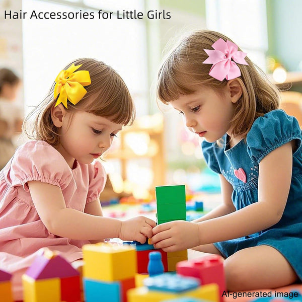 40Piece 3 Inch Boutique Grosgrain Ribbon Pinwheel Hair Bows Alligator Clips For Girls Babies Toddlers Accessories Teens In Pairs 3inch-40pcs