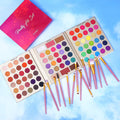 UCANBE Professional 86 Colors Eyeshadow Palette with 15Pcs Makeup Brushes Set Matte Glitter Long Lasting Highly Pigmented Waterproof Contour Blush