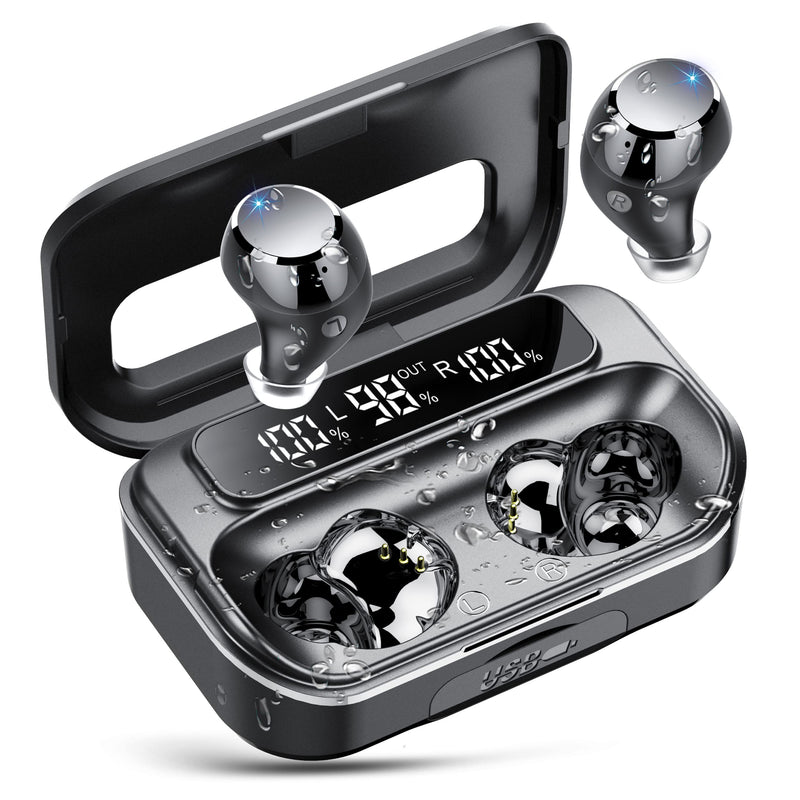 Ear Buds Wireless Bluetooth Earbuds Bluetooth 5.3 Headphones with LED Display 128H Powerful Bass In-Ear Earbuds with 4 ENC Noise Cancelling Mic