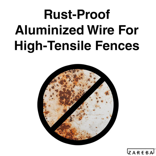Zareba 17 Gauge Aluminum Wire for Electric Fencing, 250 ft Spool | Rust-Proof Aluminum, 90 lb Breaking Load, 38,000 PSI Tensile Strength, Fits All