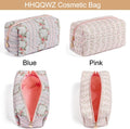 Makeup Bag Travel Cosmetic Bag for Women Girls, Zipper Make up Pouch, Floral Flowers Toiletry Organizer Makeup, Portable Storage Cosmetic Travel