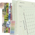 90+54+14 A5 Refill Paper with Undated Monthly Weekly Calendar Planner Inserts, 6 Ring Loose Leaf Lined Filler Paper Refillable for Binder Planner