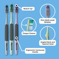 Reach Advanced Design Toothbrush, Firm Bristles, 7 Count Value Pack 7 Count (Pack of 1) Firm