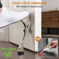 Gotega Door Stopper, 2 Pack Kickdown Door Stop for Bottom of Door, Adjustable Height and Rubber Tip 4 Inches, Heavy Duty Door Stops, Kickdown