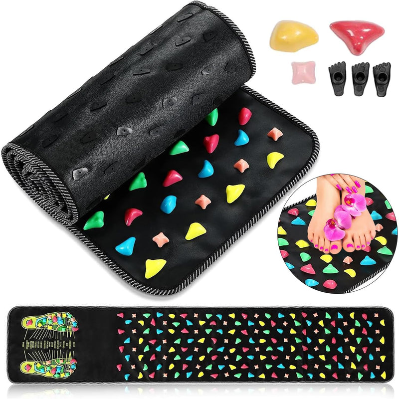 Foot Massage Pad Reflexology Mat Acupuncture Mat for Leg Reflexrelief Foot Pressure Point Massager Ease Muscle Anti Fatigue Office Standing(47.2 *
