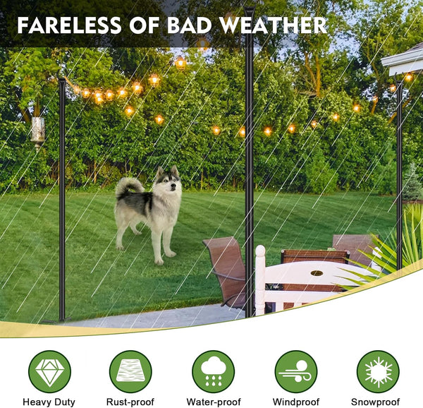 FEED GARDEN String Light Poles for Outside,9.8FT Metal Poles for Outdoor String Lights, Stand Poles for Deck, Garden, Patio, Wedding, Backyard,