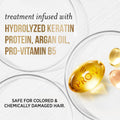 Pantene Keratin Leave-In Conditioner with Argan Oil, Protein Treatment for Dry, Damaged & Color-Treated Hair, Repairs Split Ends & Protects from