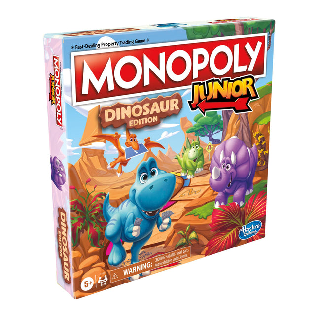 Hasbro Gaming Monopoly Junior Dinosaur Edition Game | Kids Board Games with Dino