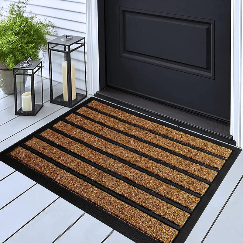 ubdyo Extra Durable Door Mat Outside Entrance (30" x 17", Bright Brown) 30" x 17" (Rectangular) Bright Brown